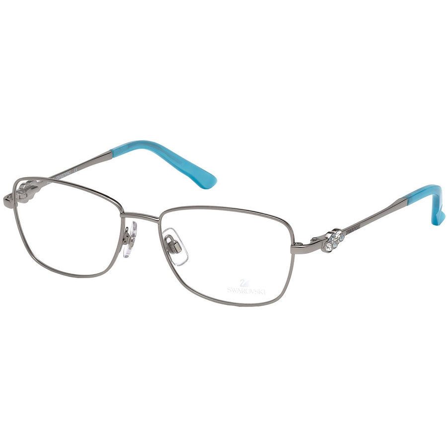 Rame ochelari de vedere dama Swarovski SK5191 014 Rectangulare Argintii originale din Metal cu comanda online