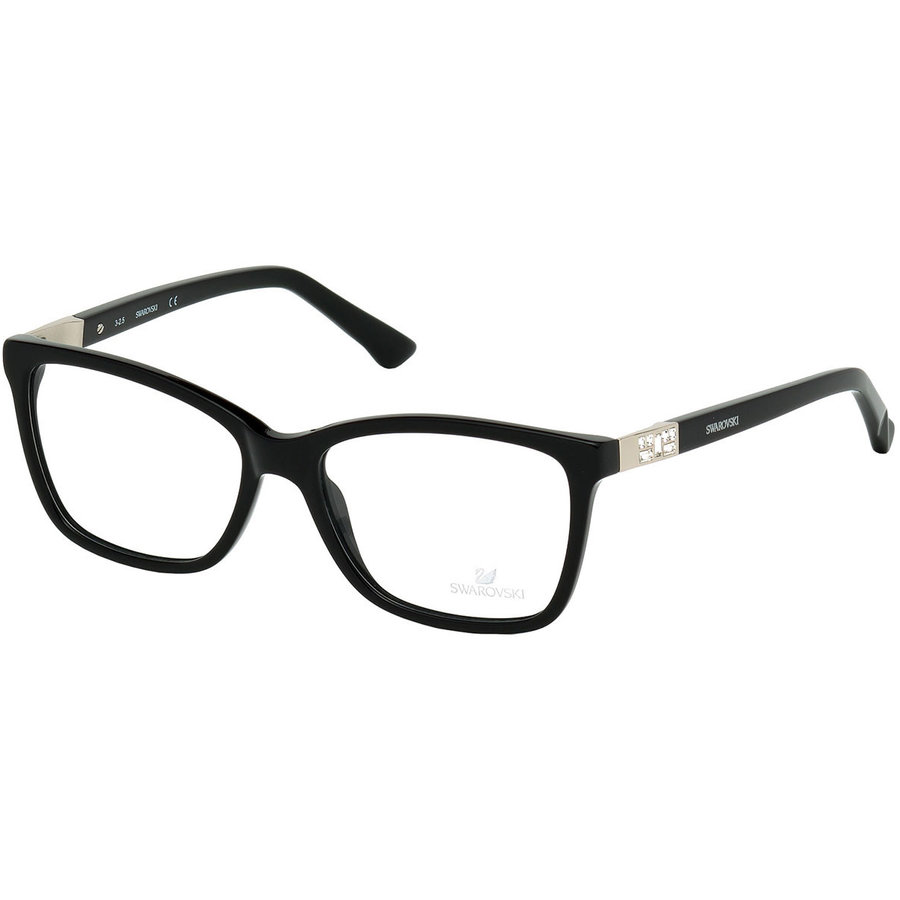 Rame ochelari de vedere dama Swarovski SK5194 001 Rectangulare Negre originale din Plastic cu comanda online