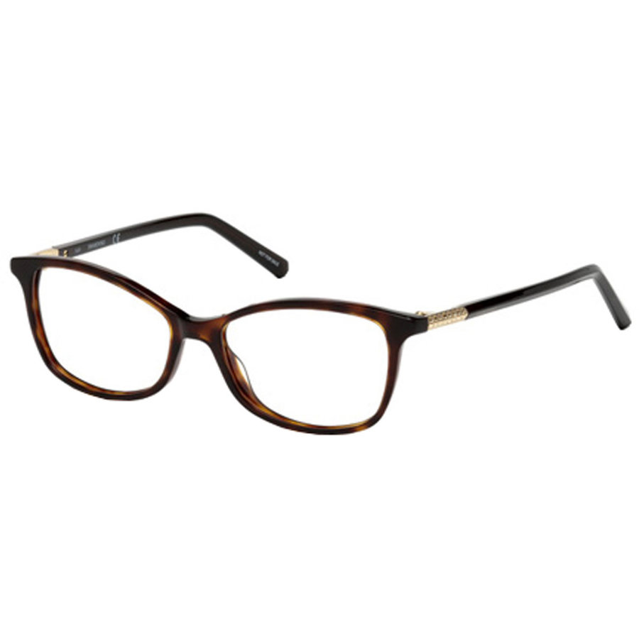 Rame ochelari de vedere dama Swarovski SK5239 052 Rectangulare Havana originale din Plastic cu comanda online