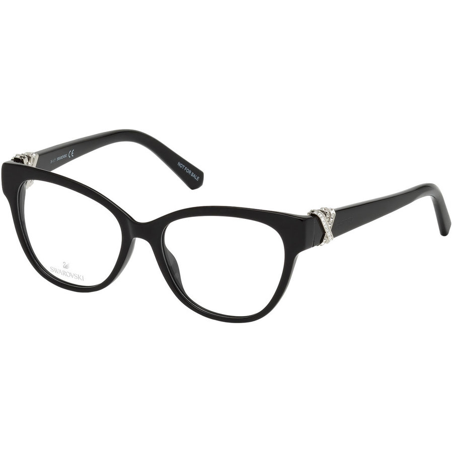 Rame ochelari de vedere dama Swarovski SK5250-H 001 Rectangulare Negre originale din Plastic cu comanda online
