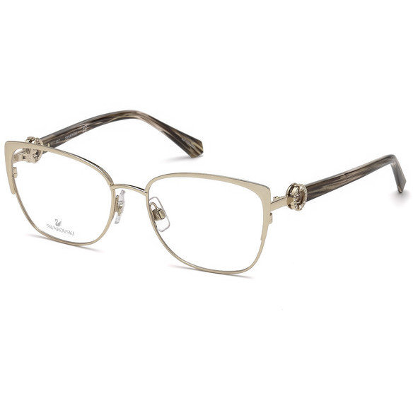 Rame ochelari de vedere dama Swarovski SK5256 028 Cat-eye Aurii originale din Metal cu comanda online