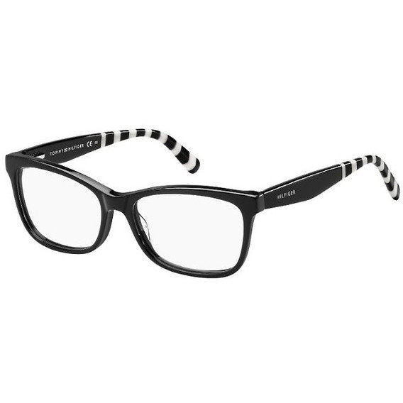 Rame ochelari de vedere dama TOMMY HILFIGER (S) TH 1483 807 Negre Rectangulare originale din Plastic cu comanda online