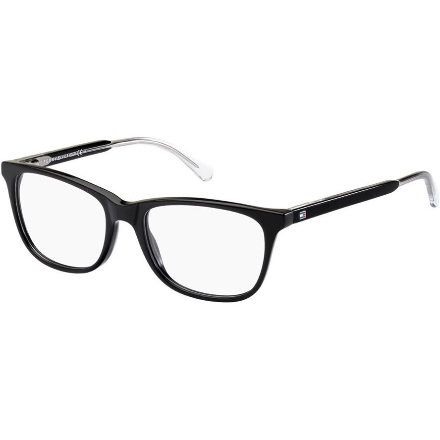 Rame ochelari de vedere dama TOMMY HILFIGER (S) TH1234 Y6C Negre Rectangulare originale din Acetat cu comanda online