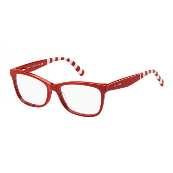 Rame ochelari de vedere dama TOMMY HILFIGER TH 1483 C9A RED Rosii Rectangulare originale din Plastic cu comanda online