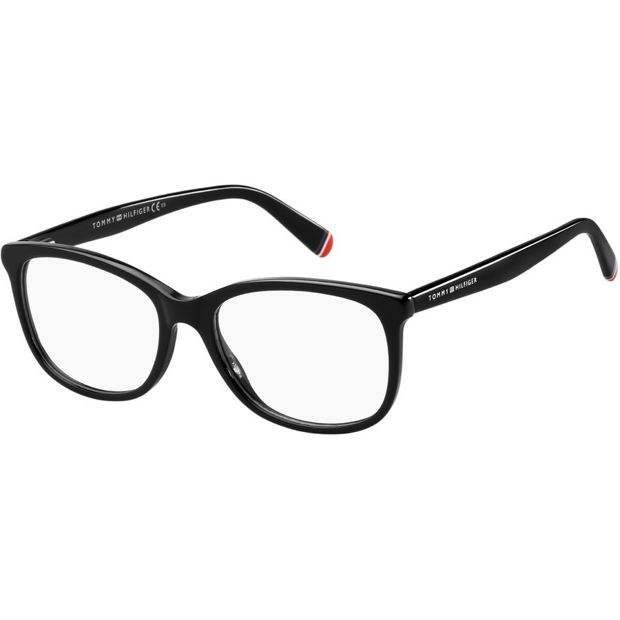 Rame ochelari de vedere dama TOMMY HILFIGER TH 1588 807 BLACK Negre Patrate originale din Acetat cu comanda online