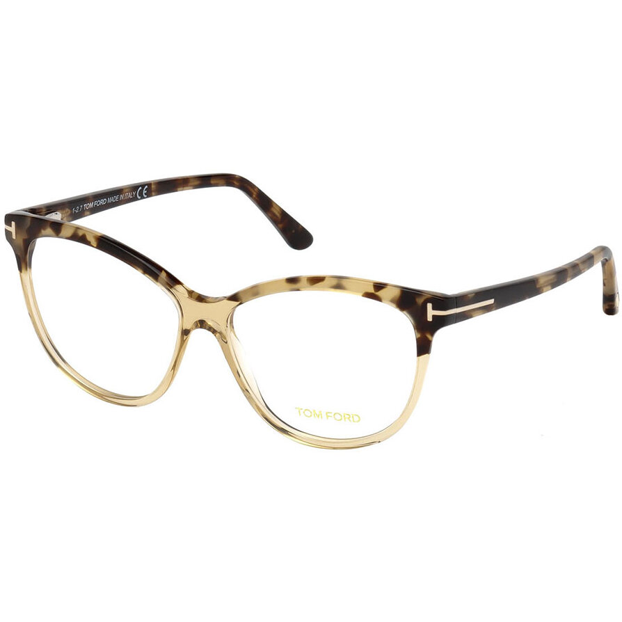 Rame ochelari de vedere dama Tom Ford FT5511 059 Cat-eye Bej originale din Plastic cu comanda online