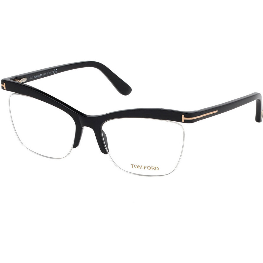 Rame ochelari de vedere dama Tom Ford FT5540 001 Cat-eye Negre originale din Plastic cu comanda online