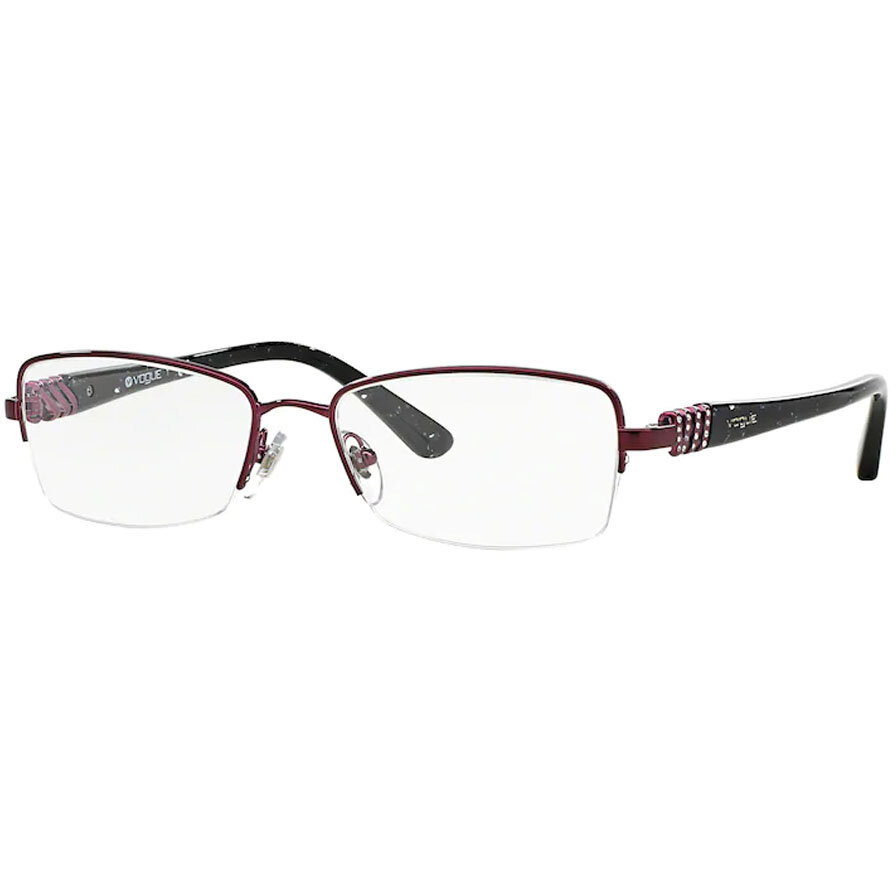 Rame ochelari de vedere dama Vogue VO3813B 812 Rectangulare Visinii originale din Metal cu comanda online