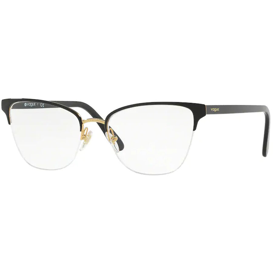Rame ochelari de vedere dama Vogue VO4120 352 Rectangulare Negre originale din Metal cu comanda online