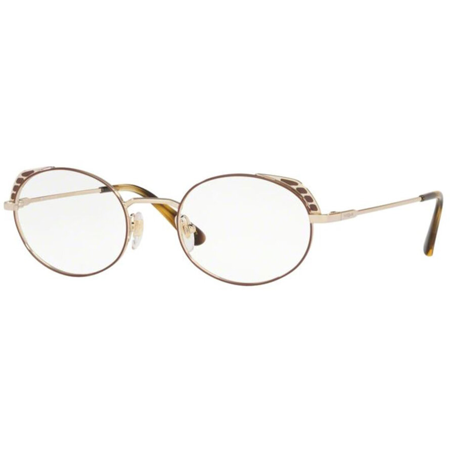 Rame ochelari de vedere dama Vogue VO4132 5021 Ovale Maro/Aurii originale din Metal cu comanda online
