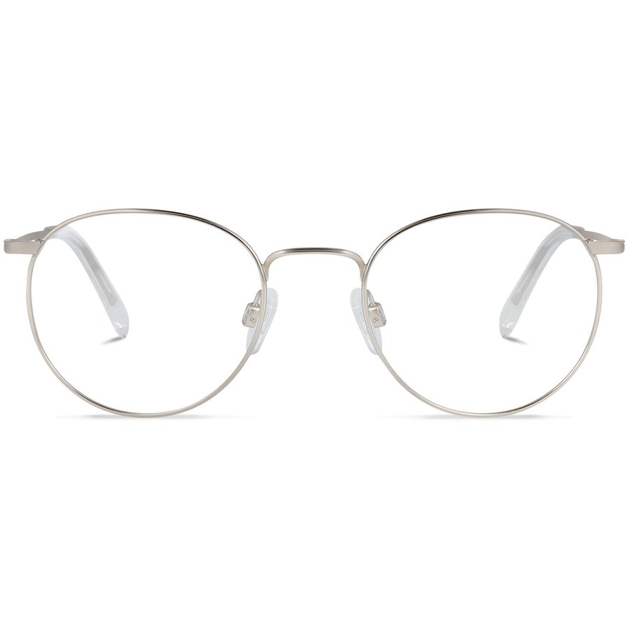 Rame ochelari de vedere unisex Battatura Dwight BTT30 Rotunde Argintii originale din Acetat cu comanda online