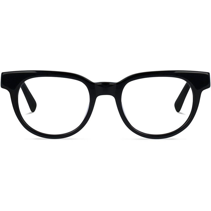 Rame ochelari de vedere unisex Battatura Marcello B25 Rotunde Negre originale din Acetat cu comanda online
