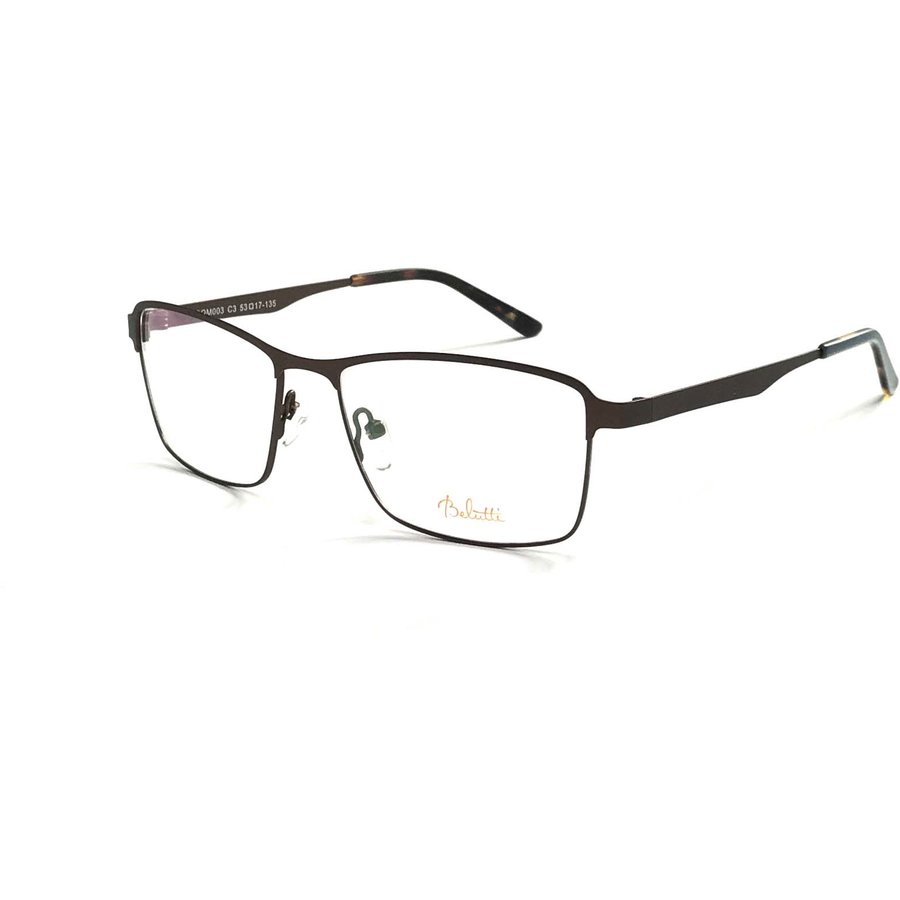 Rame ochelari de vedere unisex Belutti BOM003 C3 Rectangulare Maro originale din Metal cu comanda online
