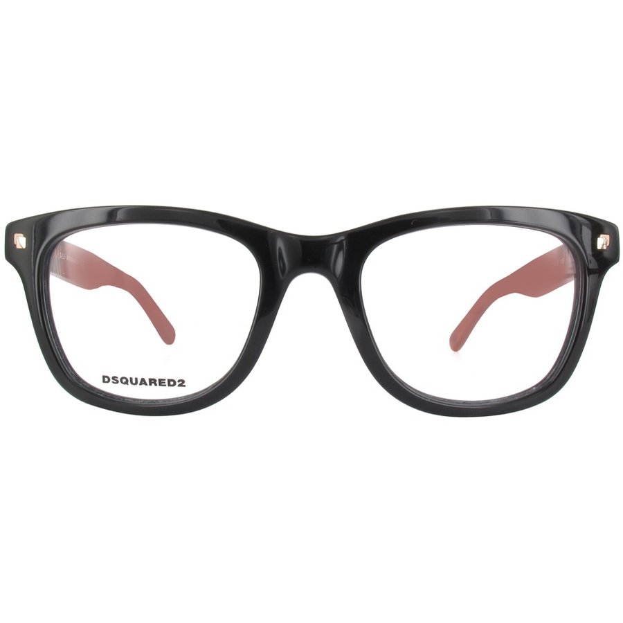 Rame ochelari de vedere unisex Dsquared DQ5167 01A Rectangulare Negre originale din Plastic cu comanda online