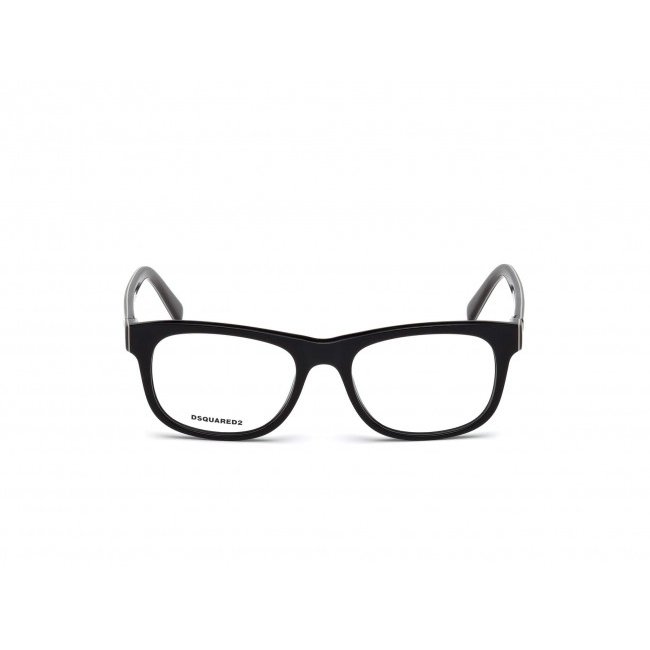 Rame ochelari de vedere unisex Dsquared DQ5217 001 Rectangulare Negre originale din Acetat cu comanda online