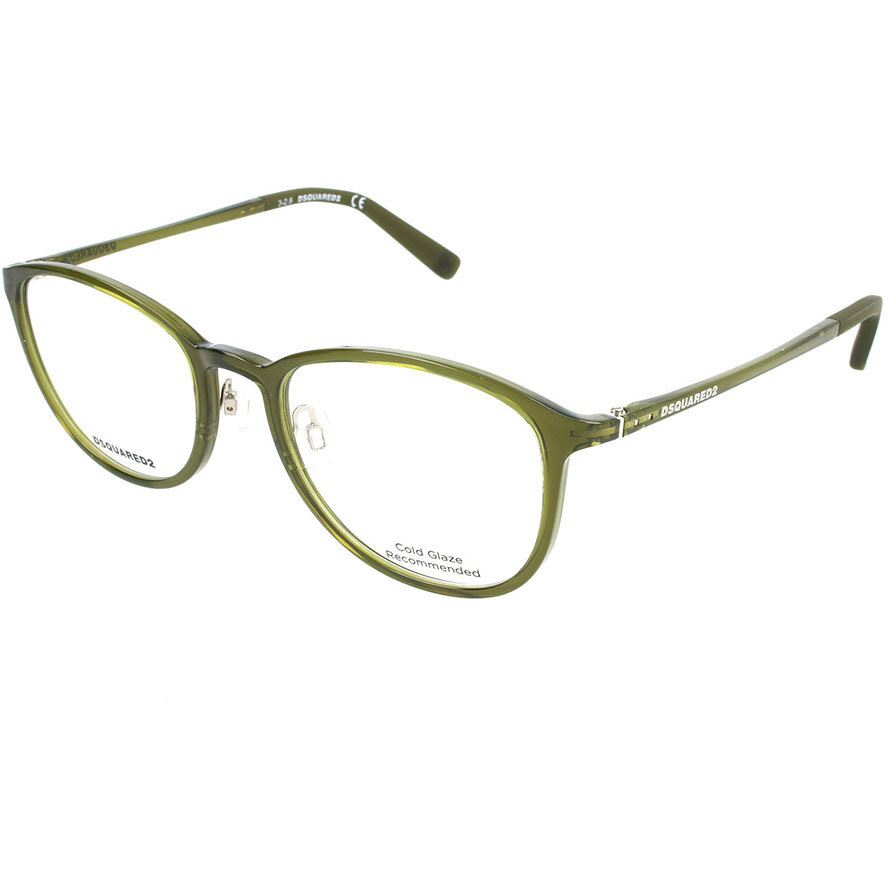Rame ochelari de vedere unisex Dsquared DQ5220 093 Rotunde Verzi originale din Plastic cu comanda online