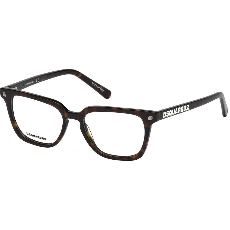 Rame ochelari de vedere unisex Dsquared DQ5226 052 Rectangulare Havana originale din Plastic cu comanda online