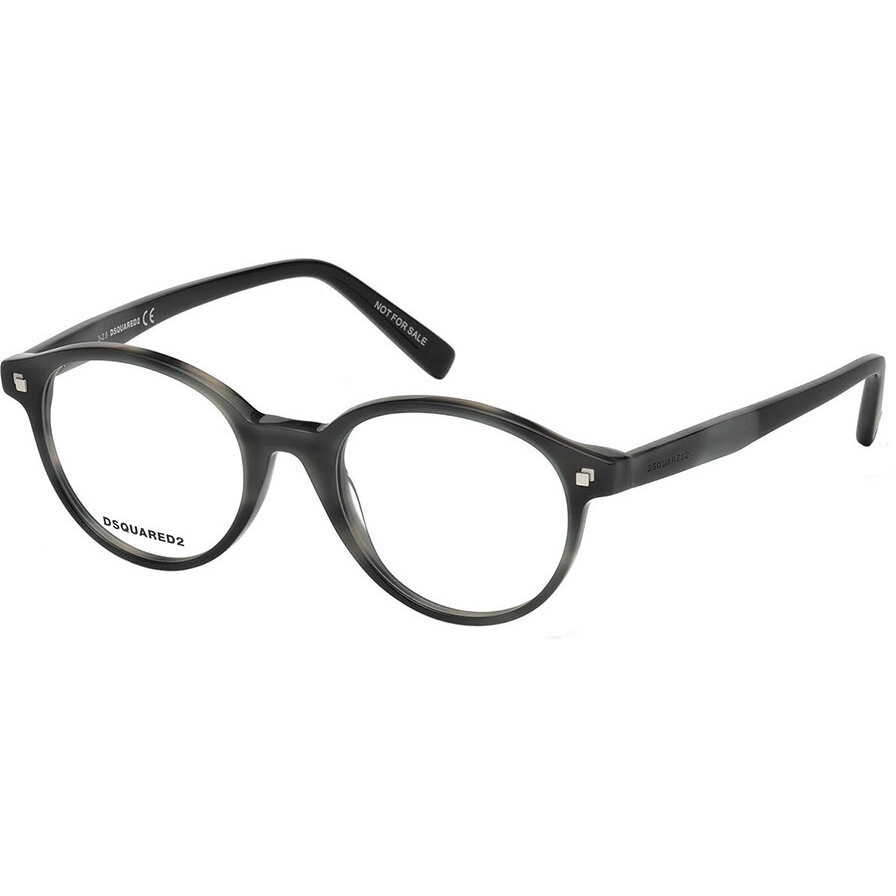 Rame ochelari de vedere unisex Dsquared DQ5227 056 Rotunde Gri originale din Plastic cu comanda online