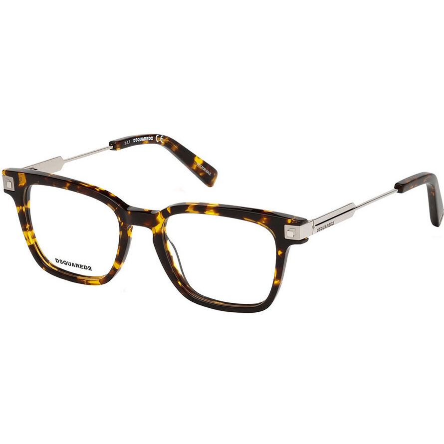 Rame ochelari de vedere unisex Dsquared DQ5244 053 Patrate Havana originale din Plastic cu comanda online