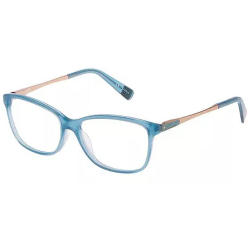 Rame ochelari de vedere unisex Furla VU4951N 0D99 Rectangulare Albastre originale din Acetat cu comanda online