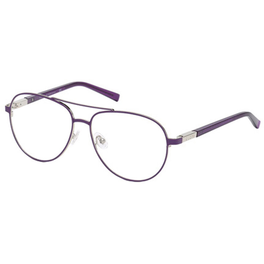 Rame ochelari de vedere unisex Guess GU3029 083 Pilot Violet originale din Metal cu comanda online