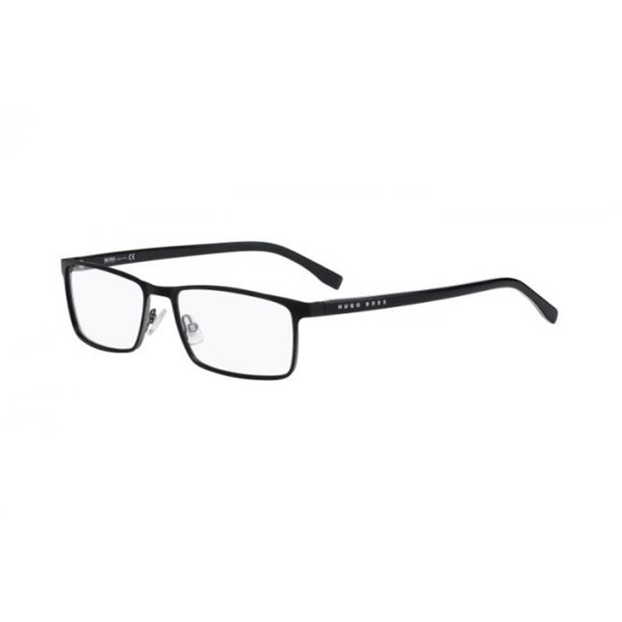 Rame ochelari de vedere unisex HUGO BOSS (S) 0767 QIL 57 Rectangulare Negre originale din Metal cu comanda online