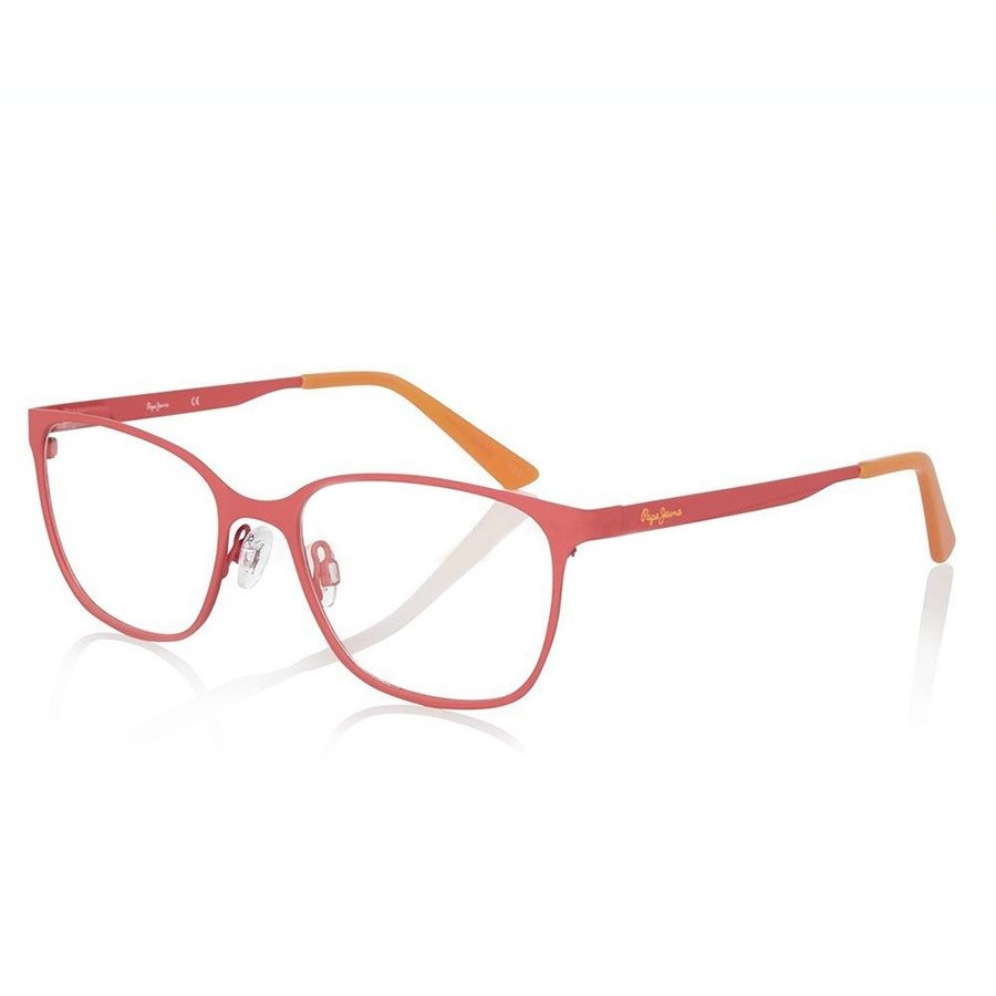 Rame ochelari de vedere unisex PEPE JEANS JUSTIS 1200 C6 RED 52 Patrate Rosii originale din Metal cu comanda online