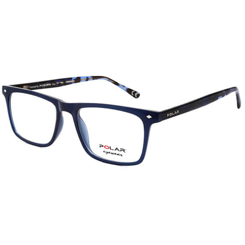 Rame ochelari de vedere unisex Polar 1954 col. 420 Rectangulare Albastre originale din Plastic cu comanda online