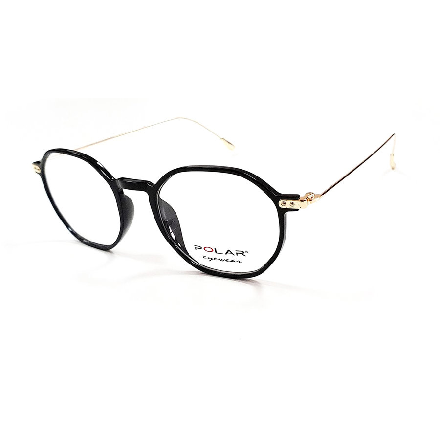 Rame ochelari de vedere unisex Polar 2001 | 78 Rotunde Negre originale din Plastic cu comanda online