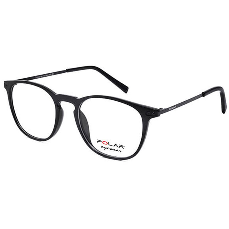 Rame ochelari de vedere unisex Polar 2005 | 77 Patrate Negre originale din Plastic cu comanda online