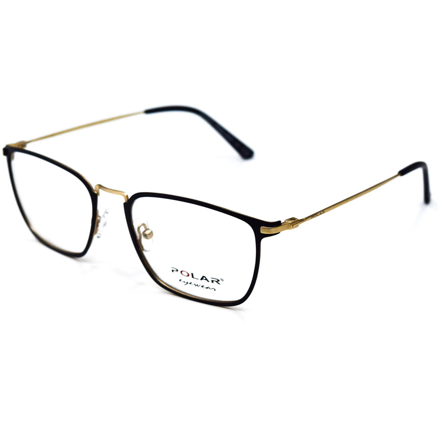 Rame ochelari de vedere unisex Polar 851 02 K85102 Patrate Negre originale din Otel cu comanda online