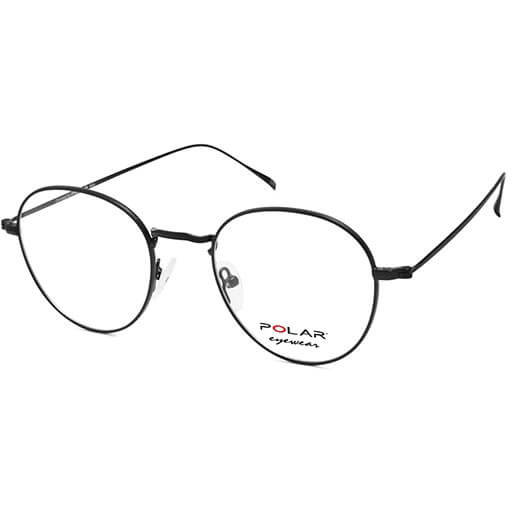Rame ochelari de vedere unisex Polar 870 | 76 K87076 Rotunde Negre originale din Otel cu comanda online