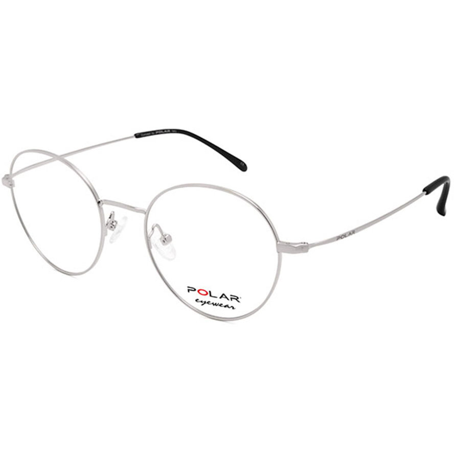 Rame ochelari de vedere unisex Polar 881 | 48 Rotunde Argintii originale din Otel cu comanda online