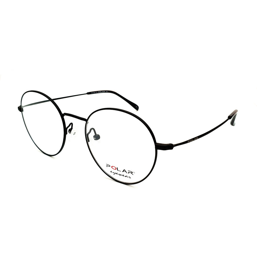 Rame ochelari de vedere unisex Polar 881 | 76 Rotunde Negre originale din Metal cu comanda online
