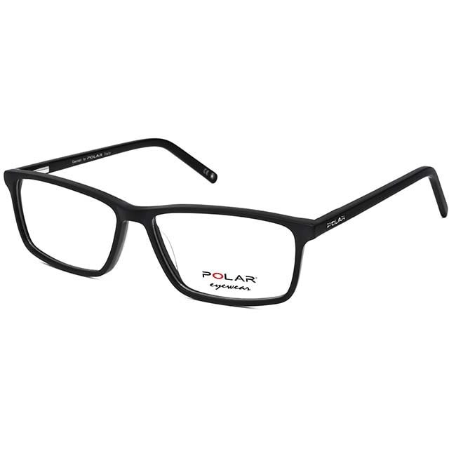 Rame ochelari de vedere unisex Polar 942 | 76 Rectangulare Negre originale din Acetat cu comanda online
