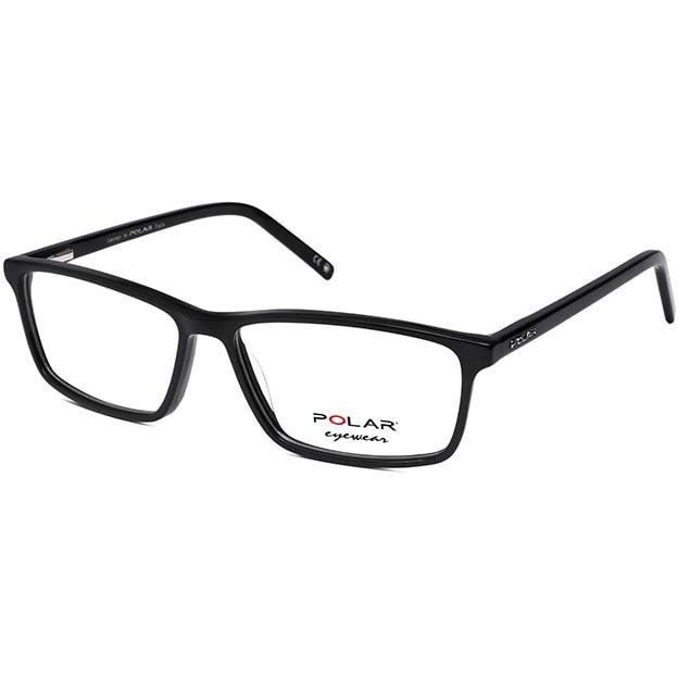 Rame ochelari de vedere unisex Polar 942 | 77 Rectangulare Negre originale din Acetat cu comanda online