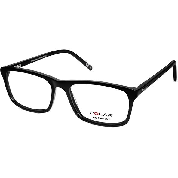 Rame ochelari de vedere unisex Polar 947 | 77 Rectangulare Negre originale din Acetat cu comanda online