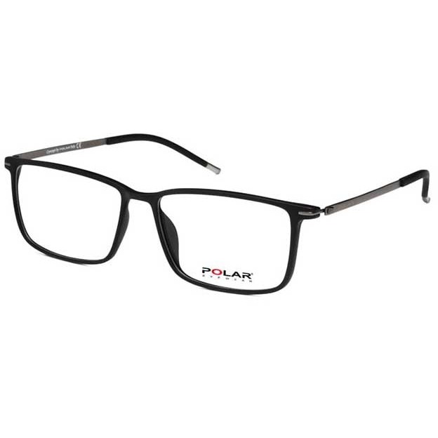 Rame ochelari de vedere unisex Polar 950 | 76 Rectangulare Negre originale din Metal cu comanda online
