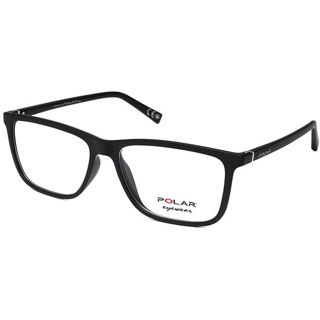 Rame ochelari de vedere unisex Polar 980 | 76 Rectangulare Negre originale din Plastic cu comanda online