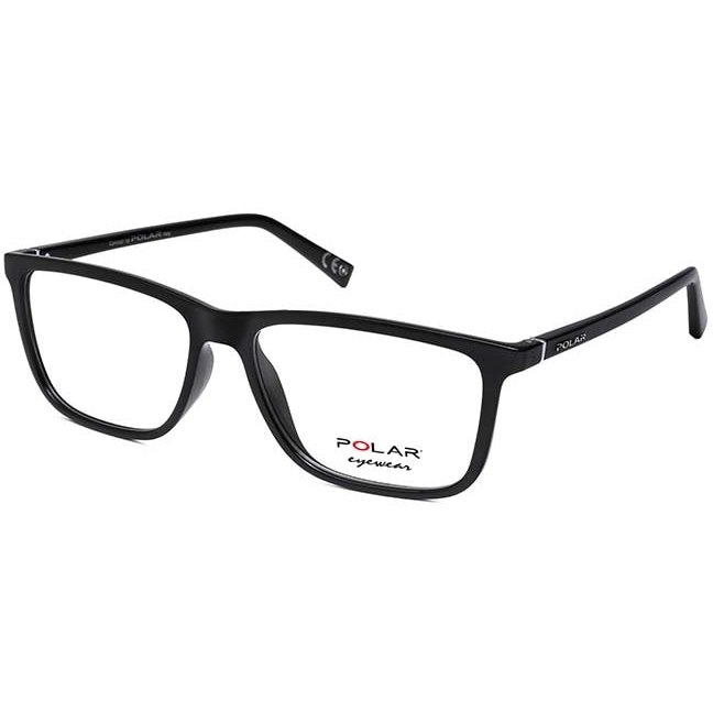 Rame ochelari de vedere unisex Polar 980 | 77 Rectangulare Negre originale din Plastic cu comanda online