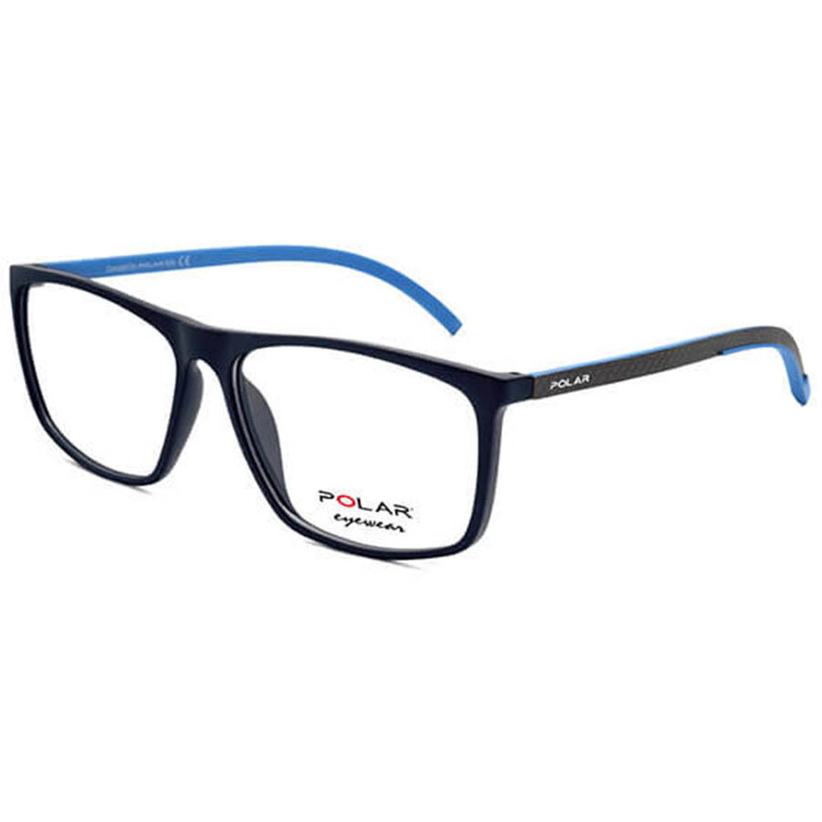 Rame ochelari de vedere unisex Polar 985 | 20 Rectangulare Negre originale din Plastic cu comanda online