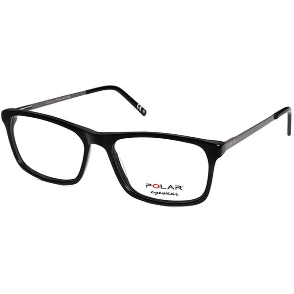 Rame ochelari de vedere unisex Polar 990 | 77 Rectangulare Negre originale din Acetat cu comanda online