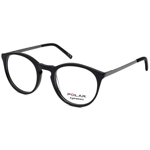 Rame ochelari de vedere unisex Polar 993 | 77 Rotunde Negre originale din Acetat cu comanda online