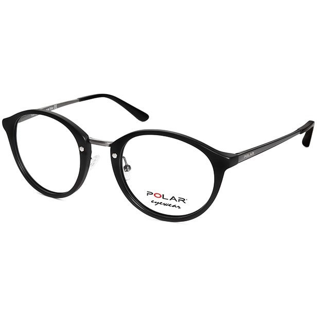 Rame ochelari de vedere unisex Polar BERRY | 76 Rotunde Negre originale din Plastic cu comanda online