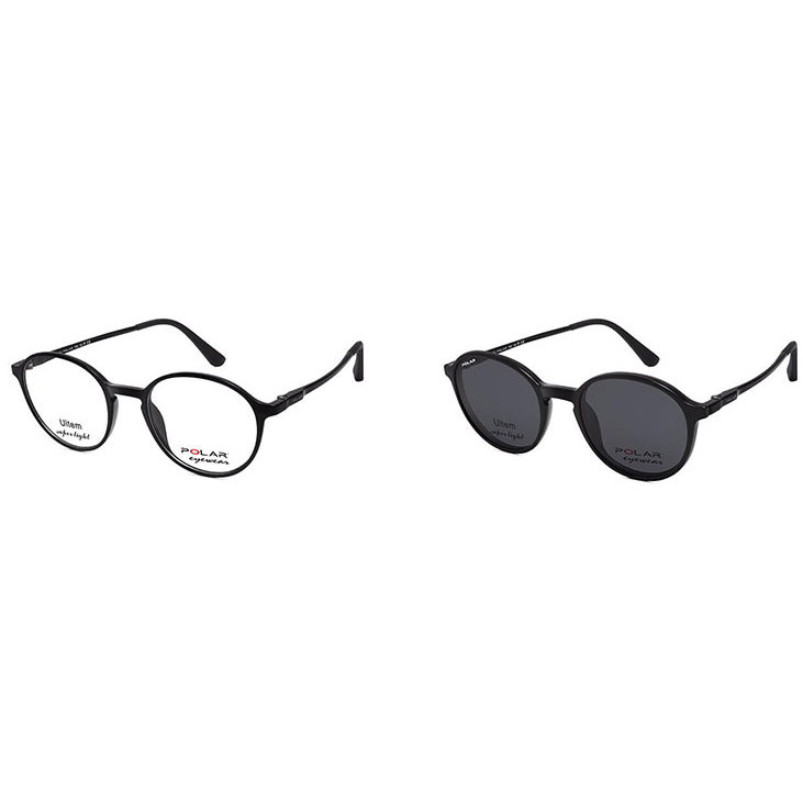 Rame ochelari de vedere unisex Polar CLIP-ON 410 | 77 K41077 Clip-on Negre originale din Ultem cu comanda online