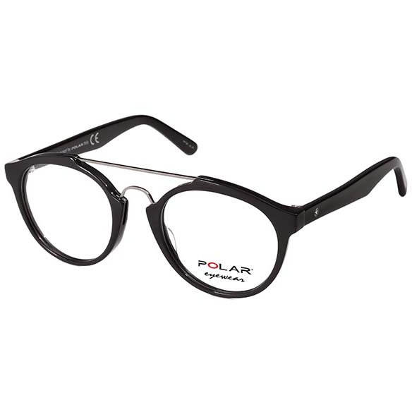 Rame ochelari de vedere unisex Polar DENNY | 77 Rotunde Negre originale din Plastic cu comanda online