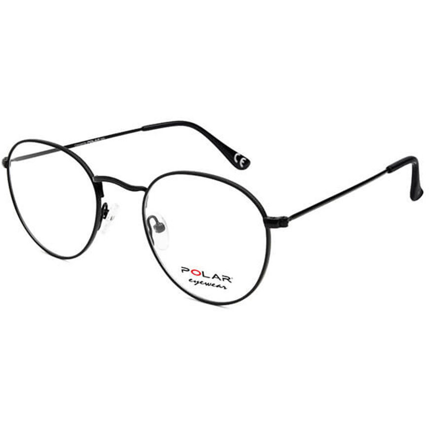 Rame ochelari de vedere unisex Polar Michigan 76 Rotunde Negre originale din Otel cu comanda online
