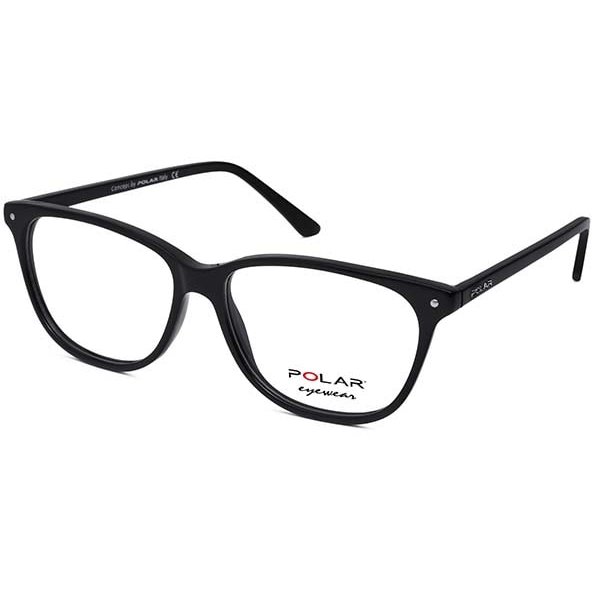 Rame ochelari de vedere unisex Polar ROSE | 77 Rectangulare Negre originale din Acetat cu comanda online