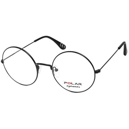 Rame ochelari de vedere unisex Polar Seattle 76 KSEA76 Rotunde Negre originale din Otel cu comanda online