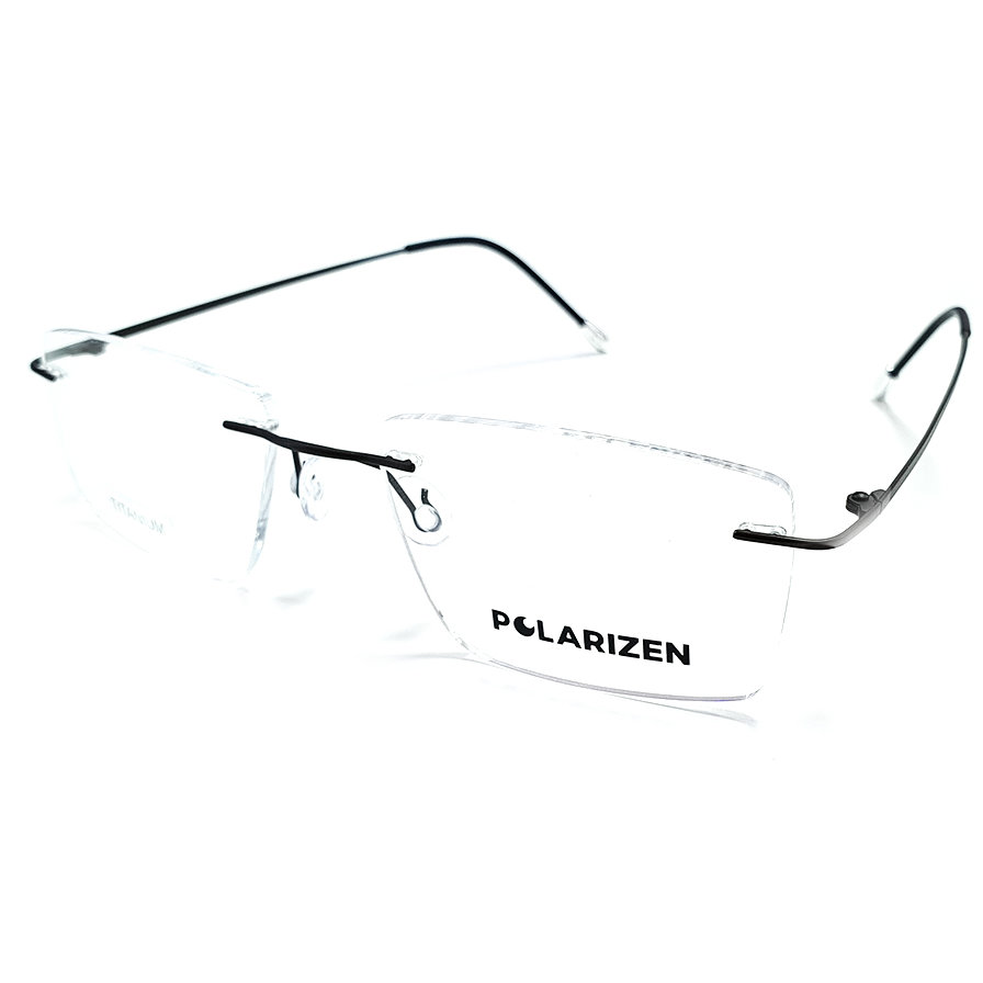 Rame ochelari de vedere unisex Polarizen 16011-C3 Rectangulare Gri originale din Metal cu comanda online